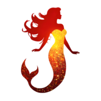 A sparkling colorful mermaid. AI-Generated. png