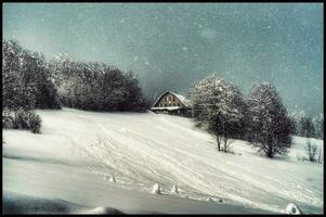 invierno mundo maravilloso en Saboya foto