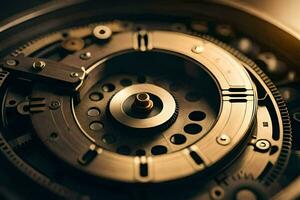 close up of a mechanical watch. AI-Generated photo