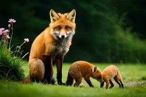 foxes are a symbol of the wild and free. AI-Generated photo