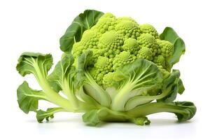 Broccoflower vegetable isolated on white background AI Generated photo