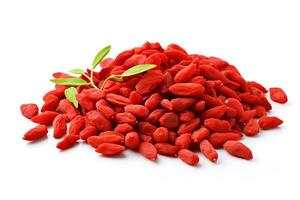 Goji berry isolated on white background AI Generated photo