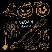 Halloween Doodle sketchy hand drawn element vector