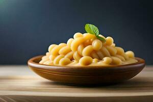 macarrones en un bol. generado por ai foto