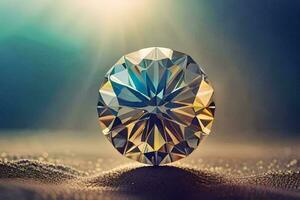 a diamond is shown in the sun. AI-Generated photo