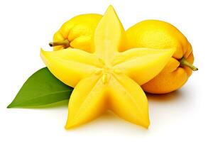 Star fruit isolated on white background AI Generated photo