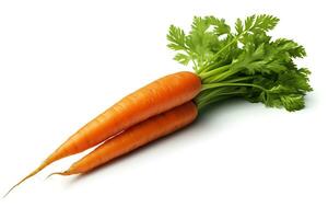 Carrot isolated on white background AI Generated photo