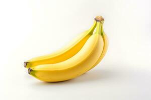 plátano aislado en blanco antecedentes ai generado foto
