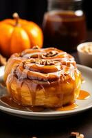 Delicious Homemade Autumn Pastry for Breakfast photo