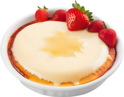 Image of Delicious-looking Cream Brulee. AI-Generated. png