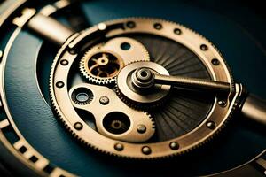 close up of a mechanical watch. AI-Generated photo