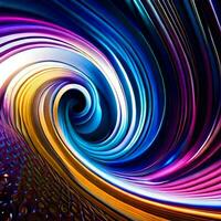 abstract swirl background with colorful lights. AI-Generated photo