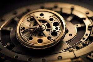 close up of a mechanical watch. AI-Generated photo