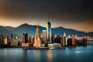 photo wallpaper the city, hong kong, the city, the city, the city,. AI-Generated