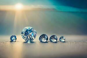 diamonds in the sun. AI-Generated photo