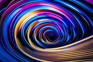 a colorful spiral with a blue and pink background. AI-Generated photo