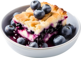 Image of Delicious-looking Blueberry cobbler. AI-Generated. png