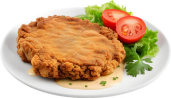 imagen de delicioso pollo frito filete. ai-generado. png