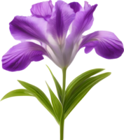 un' pittura di viola fiori con le foglie. ai-generato. png