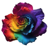 mooi regenboog roos clip art. ai-gegenereerd. png