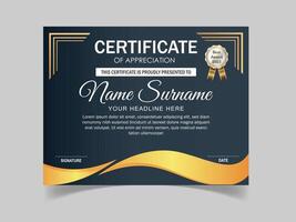 vector certificate template with elegant elements