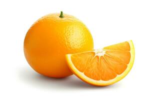 Orange fruit isolated on white background AI Generated photo