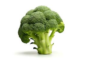 Broccoli vegetable isolated on white background AI Generated photo