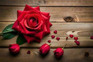 the red rose is the symbol of love and romance. AI-Generated photo