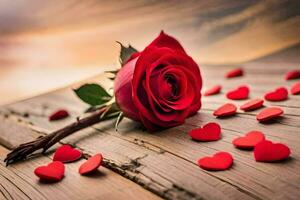 the rose is the symbol of love and romance. AI-Generated photo