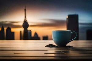 coffee, the city, the cityscape, the cityscape, the cityscape, the. AI-Generated photo