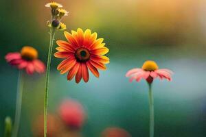 foto fondo de pantalla, el sol, flores, el campo, el campo, el campo, el campo. generado por ai