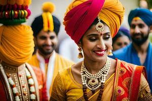 indio Boda en Delhi. generado por ai foto