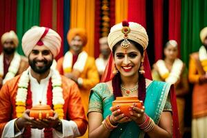 indian wedding ceremony in bangalore. AI-Generated photo