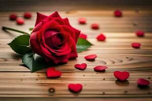 the rose is the symbol of love and romance. AI-Generated photo