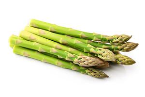 Asparagus vegetable isolated on white background AI Generated photo