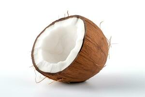 Coconut isolated on white background AI Generated photo