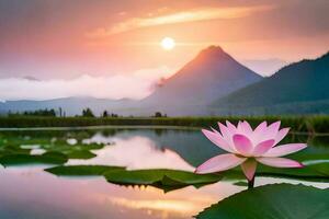 the lotus flower is a symbol of peace and harmony. AI-Generated photo