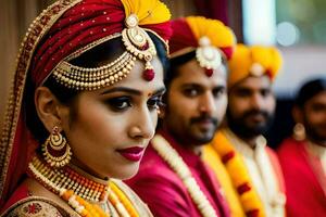 indio Boda en Delhi. generado por ai foto