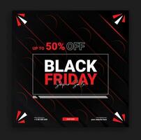 Black Friday Sale post banner template design vector