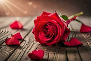 the rose is the symbol of love and romance. AI-Generated photo