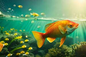 photo wallpaper fish, the ocean, coral, fish, coral reef, fish, underwater, underwater. AI-Generated