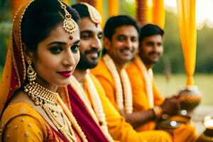 indio Boda en Bombay. generado por ai foto