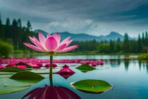 the lotus flower is a symbol of peace and harmony. AI-Generated photo