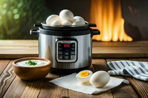 instant pot egg cooker. AI-Generated photo