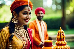 indian wedding in delhi. AI-Generated photo