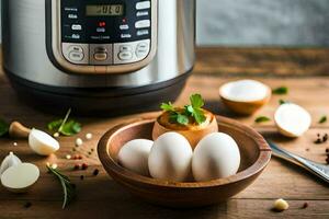 instant pot egg recipe. AI-Generated photo