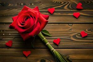 the rose is the symbol of love and romance. AI-Generated photo