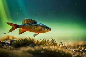 a fish swimming in the water. AI-Generated photo