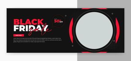 Black Friday Sale cover banner template design vector