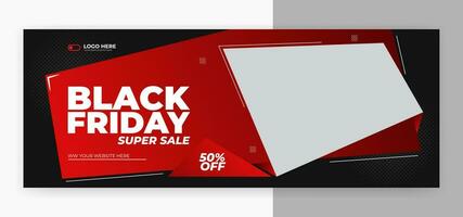 Black Friday Sale cover banner template design vector